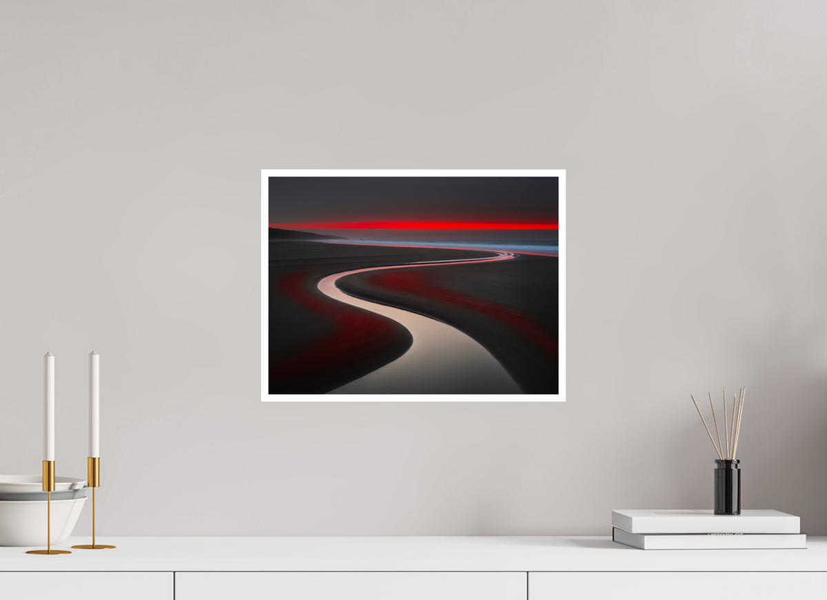 40 x 30 cm, Fine Art Print Hahnemühle Baryta Wattenmeer - die Linie des Lichts—Wandkunst, Fine Art Print, Leinwand, Acryldruck, Alu-Dibond