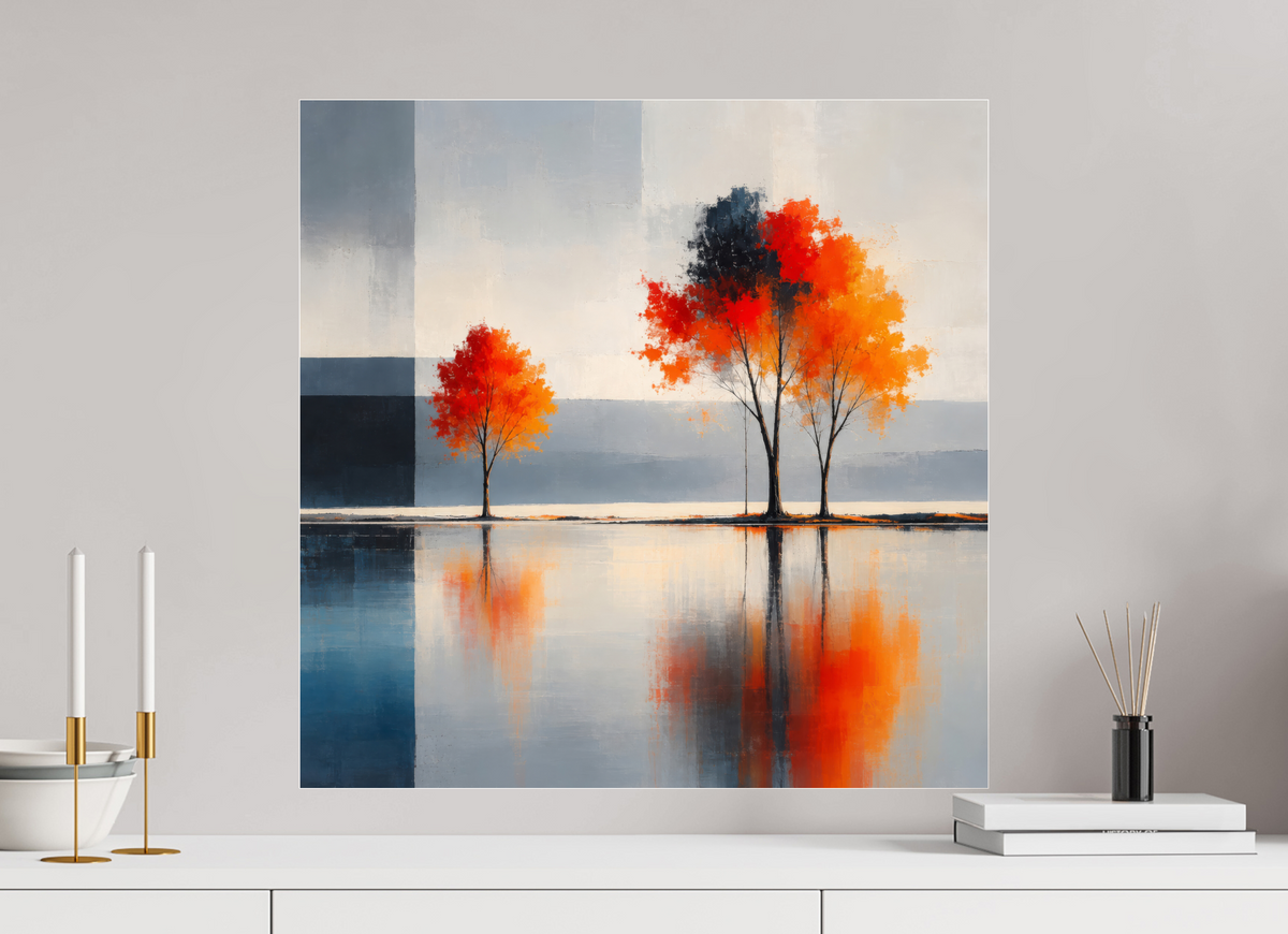 60 x 60 cm, Acrylglas glänzend standard Herbst zwischen den Welten