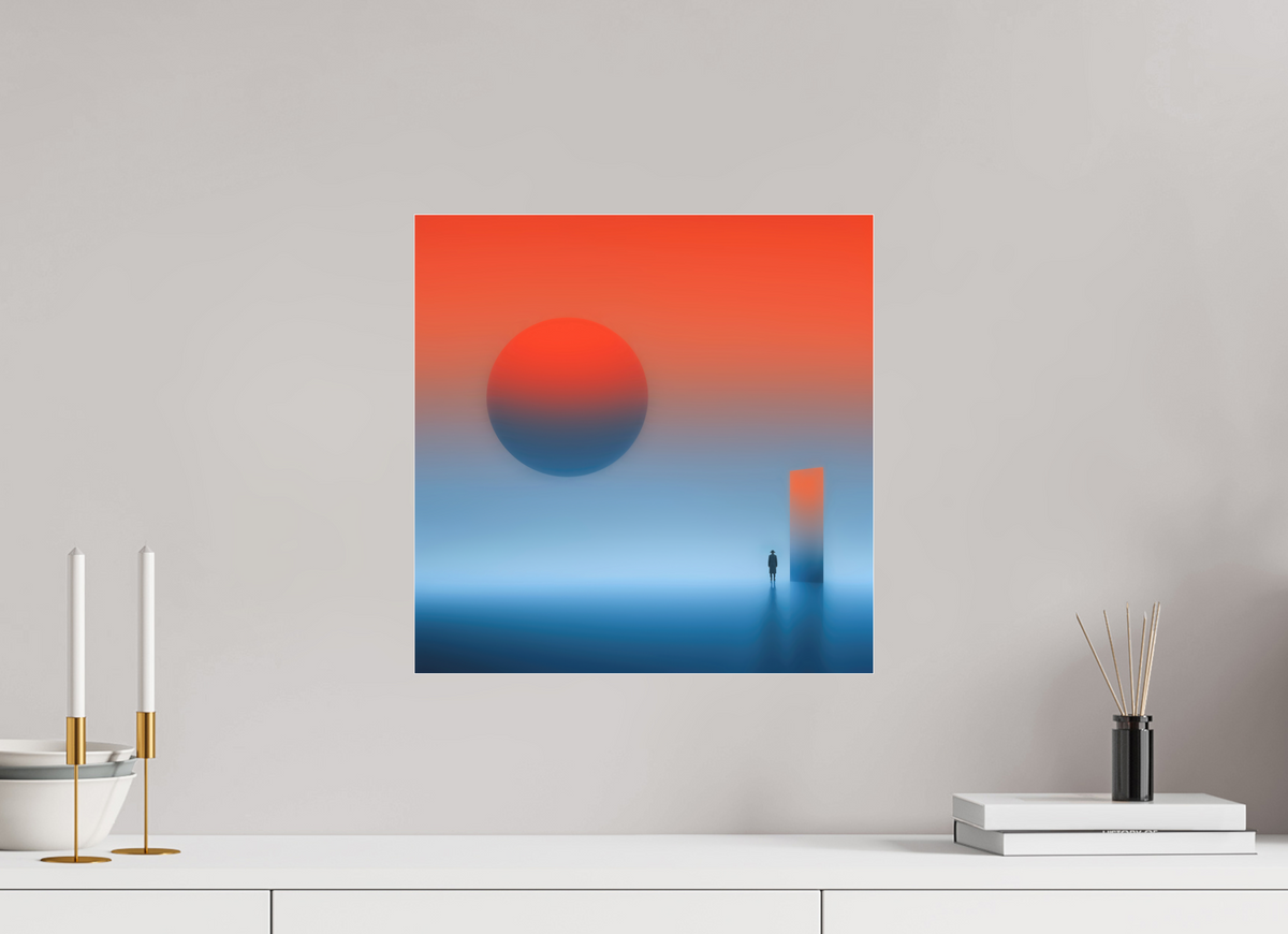 40 x 40 cm, Fine Art Pigmentdruck hinter Acrylglas Passage ins Abendrot