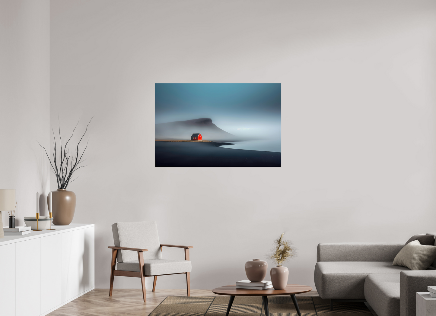 120 x 80 cm, Acrylglas glänzend standard Haus am Meer-01—Wandkunst, Fine Art Print, Leinwand, Acryldruck, Alu-Dibond