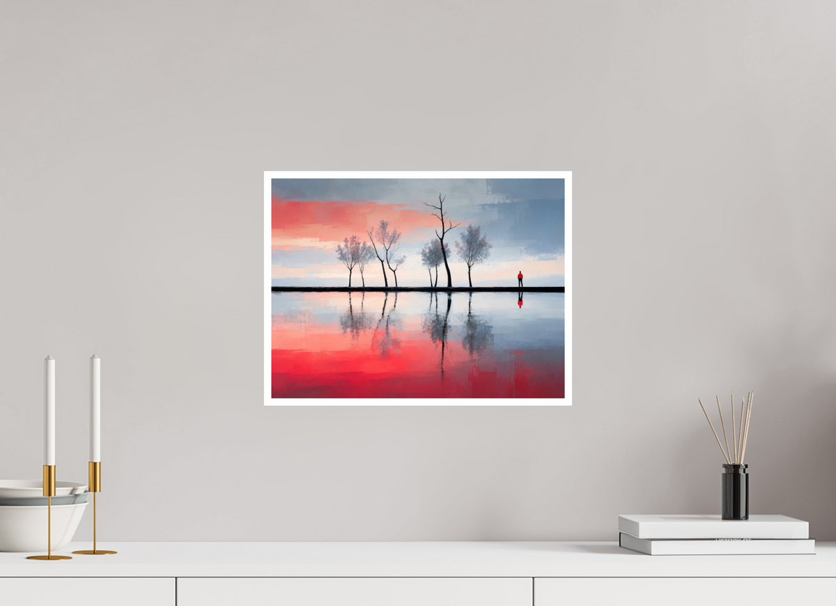40 x 30 cm, Fine Art Print Hahnemühle Baryta Stilles Ufer - Zwischen Licht und Spiegelung