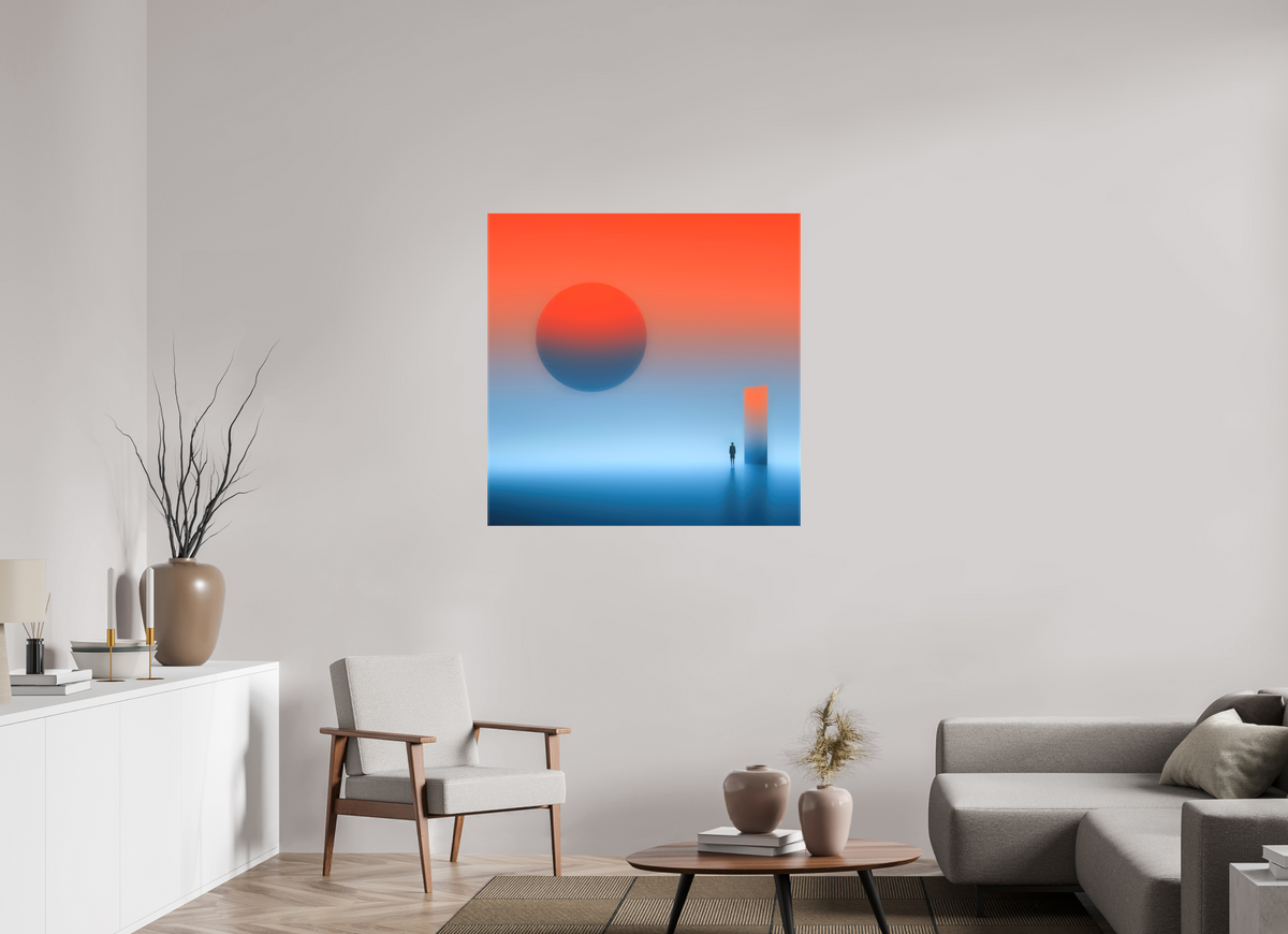 100 x 100 cm, Leinwand glänzend Passage ins Abendrot