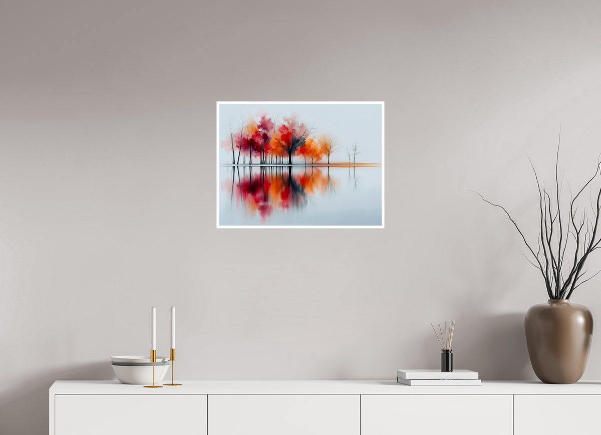 60 x 45 cm, Fine Art Print Hahnemühle Baryta Uferträume – Sinfonie in Zinnober