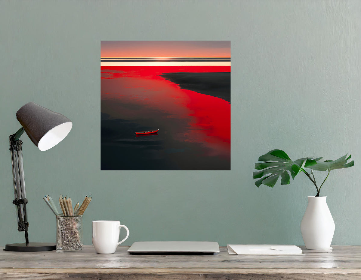 Alone in Red—Wall Art, Fine Art Print, Canvas, Acrylic Print