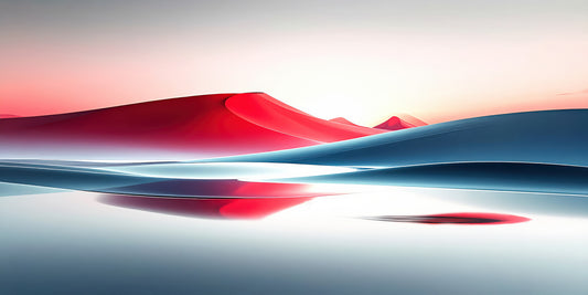 Wandbild 'Die Stille der Duenen' – Abstrakte Kunst im Panorama-Format