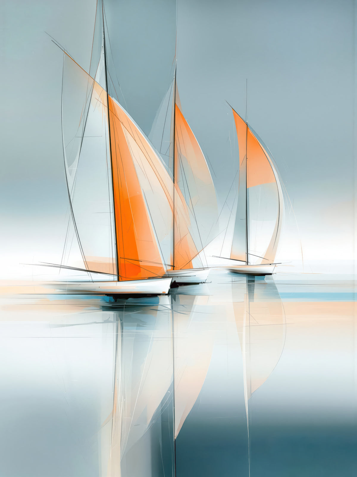 Lignes dans le vent—Art mural, Impression d'art, Toile, Impression acrylique
