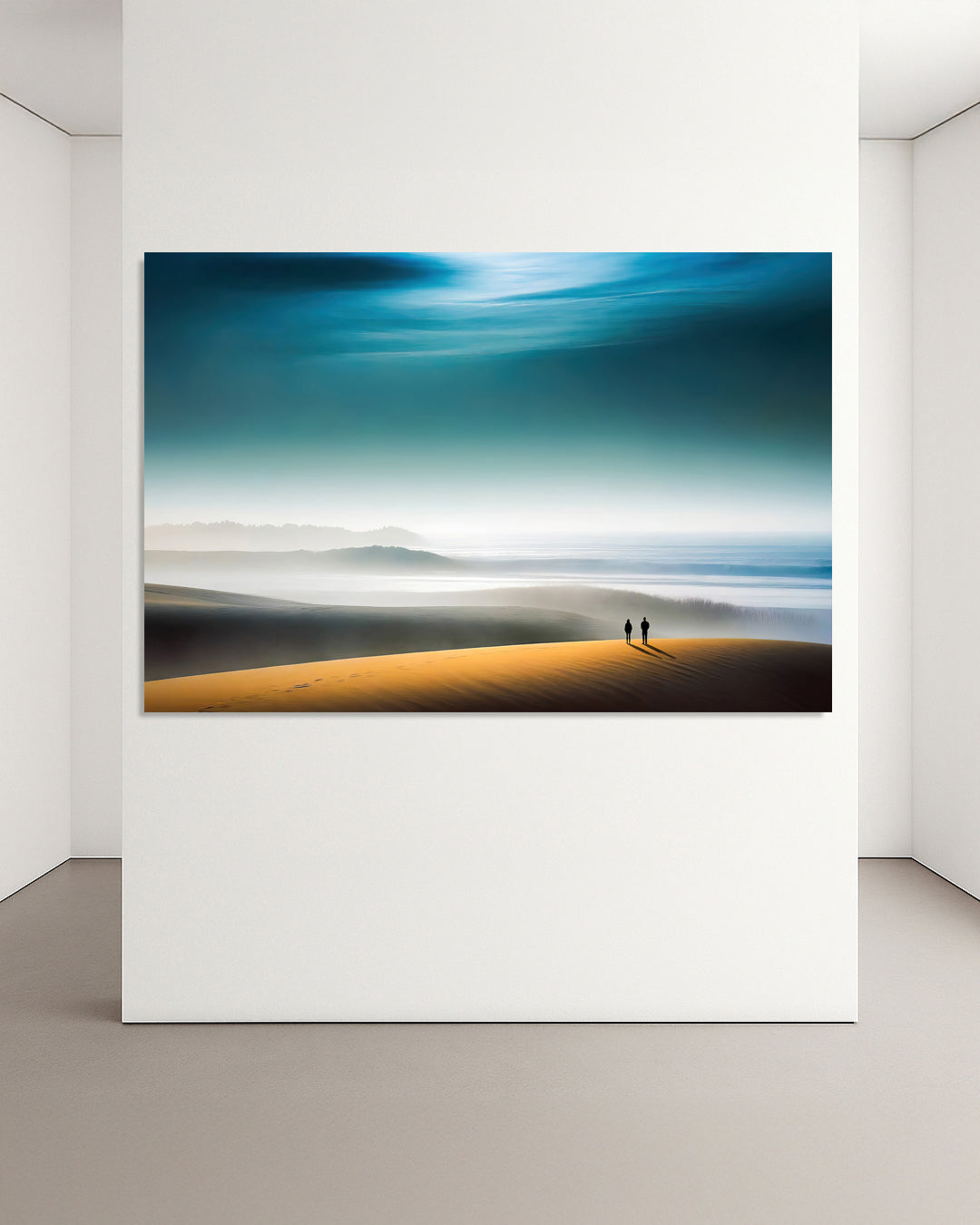 Zwischen Licht und Stille – Premium-Kunstdruck auf Leinwand - verträumte Dünenlandschaft