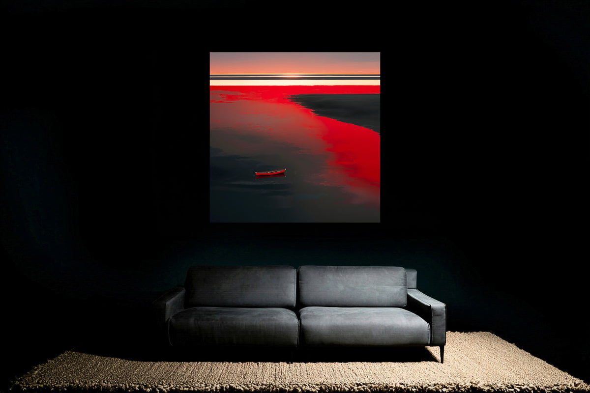 Alone in Red—Wall Art, Fine Art Print, Canvas, Acrylic Print