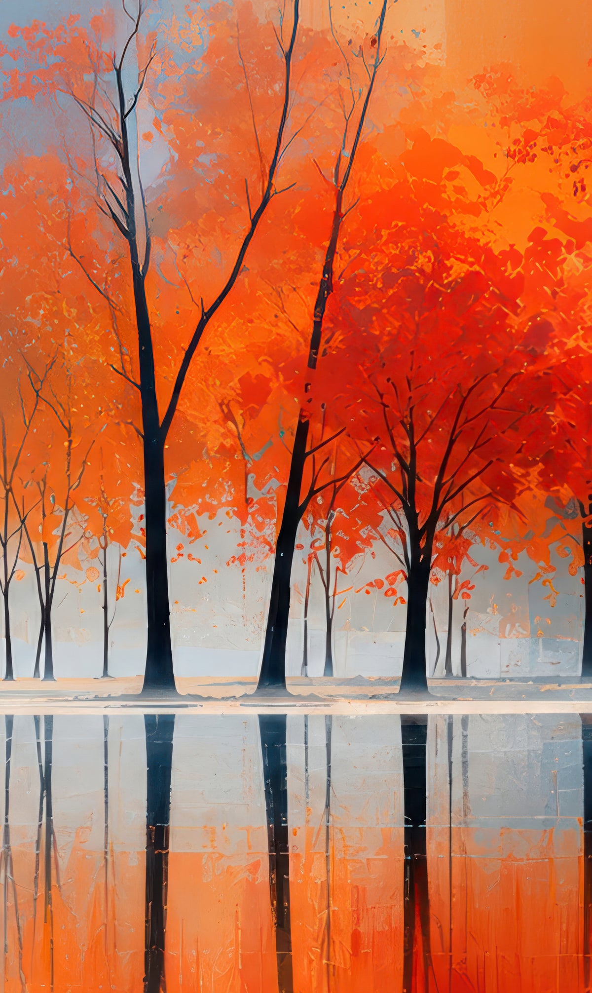 Uferglut--Wandkunst, Fine Art Print, Leinwand, Acryldruck