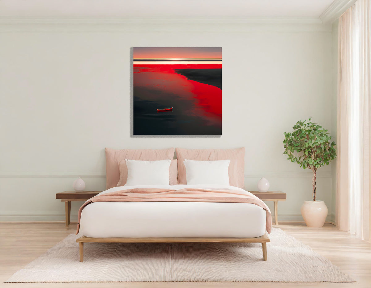 Alone in Red—Wall Art, Fine Art Print, Canvas, Acrylic Print