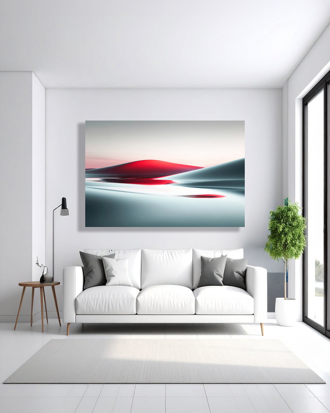 Die Stille der Duenen-06a – Kunstvoller Leinwanddruck mit minimalistischer Duenenlandschaft