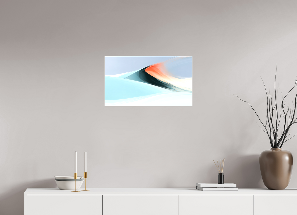 64 x 36 cm, Leinwand glänzend Licht über der Düne