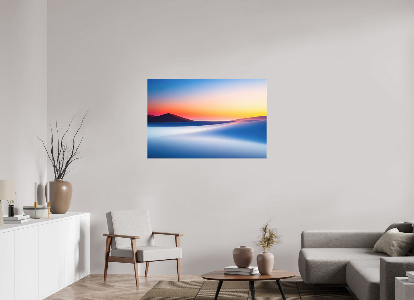 120 x 80 cm, Acrylglas glänzend standard Die Stille der Dünen-02—Wandkunst, Fine Art Print, Leinwand, Acryldruck, Alu-Dibond