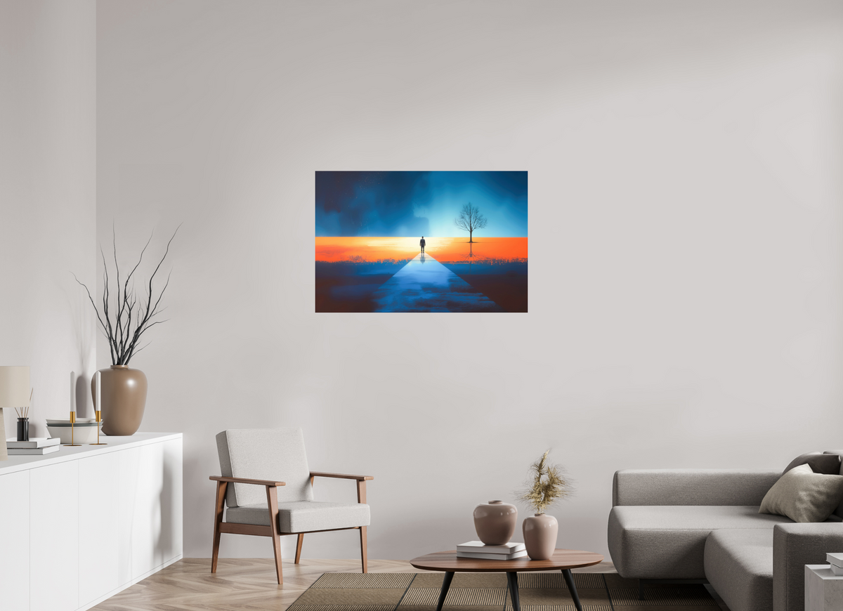 105 x 70 cm, Druck auf Alu-Dibond Der Pfad ins Zwischenlicht