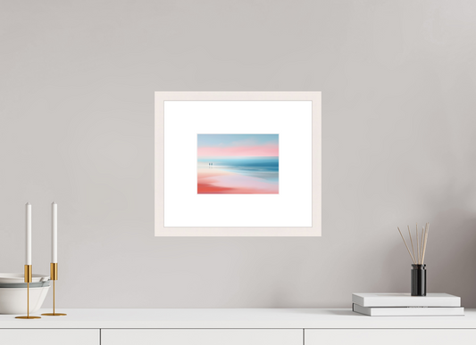 20 x 15 cm, Fine Art Print gerahmt Zwei Frauen am Meer—Wandkunst, Fine Art Print, Leinwand, Acryldruck, Alu-Dibond