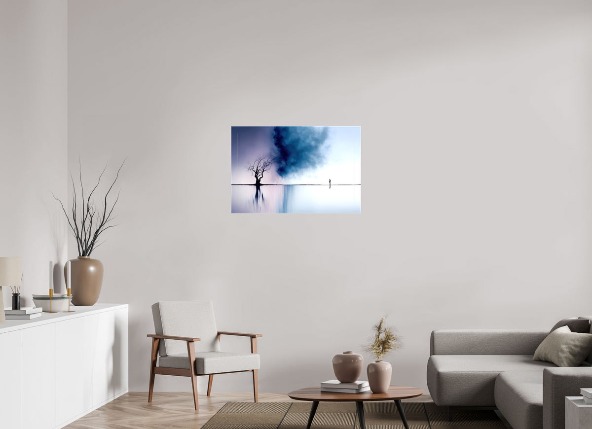 90 x 60 cm, Leinwand glänzend Uferträume-Im Schweigen der Gezeiten