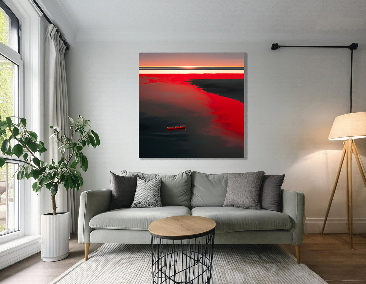 Alone in Red—Wall Art, Fine Art Print, Canvas, Acrylic Print
