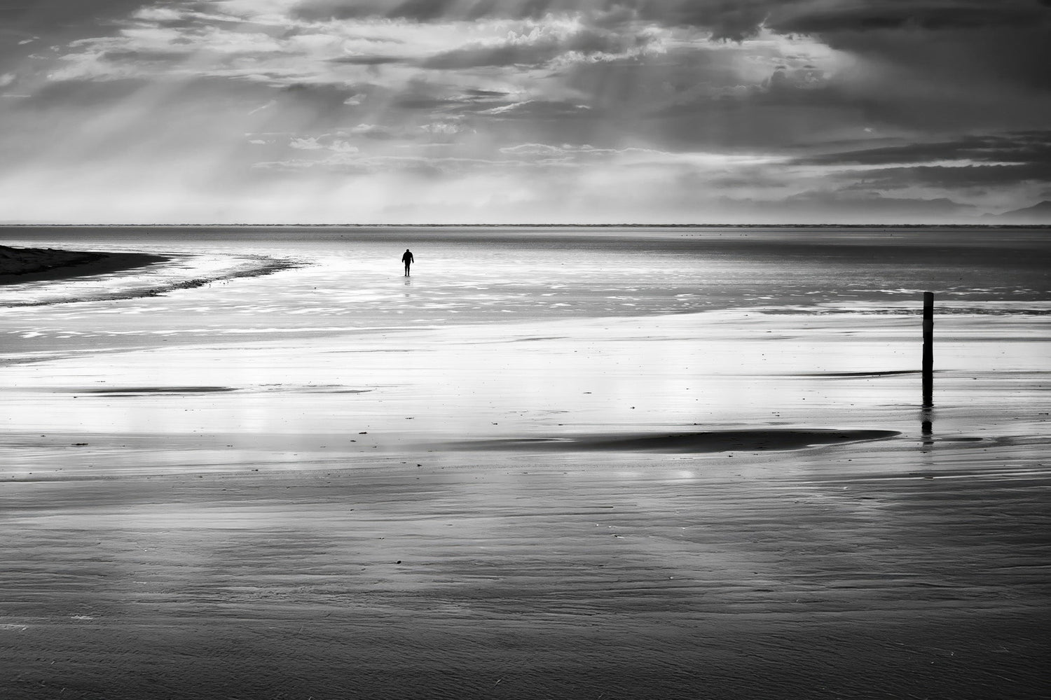 Schwarzweiß am Meer