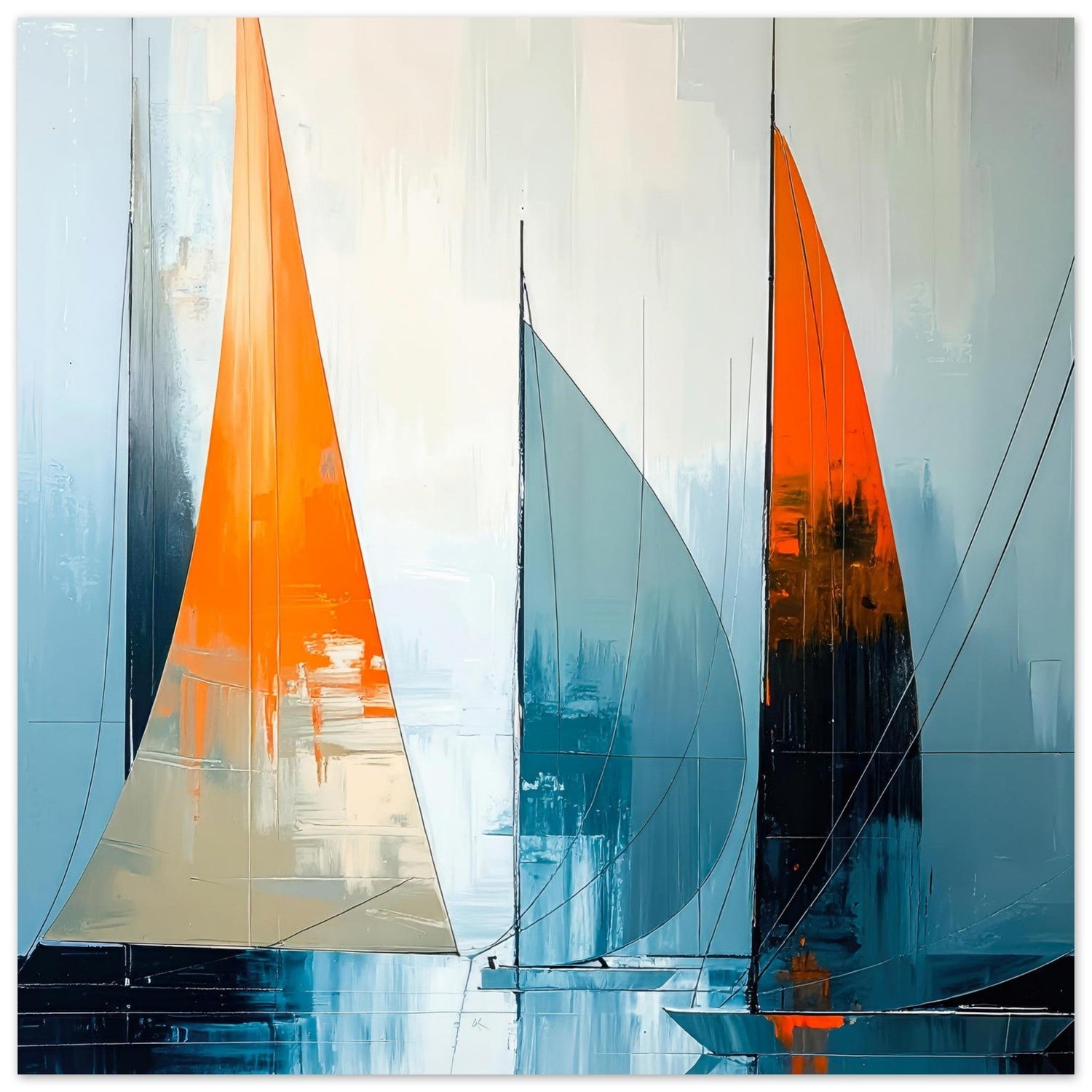 Segelboot-Kunst abstrakt