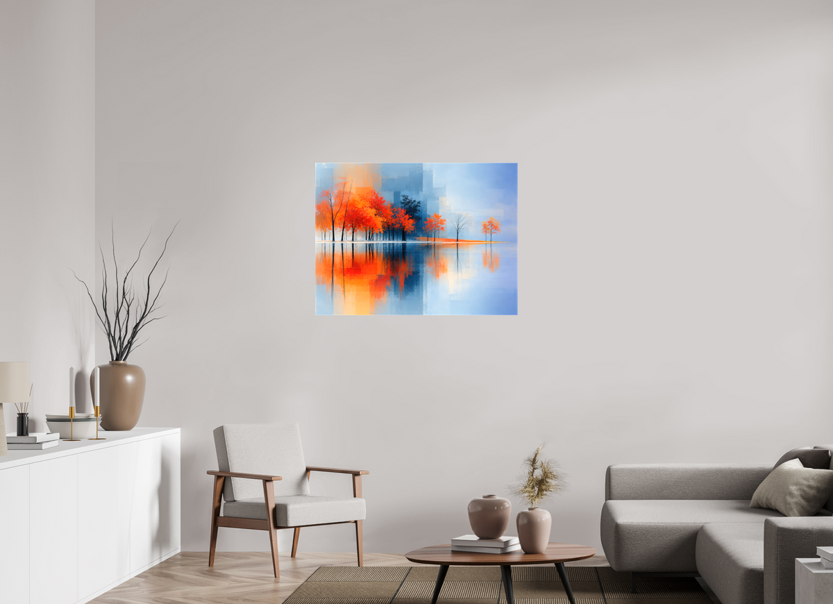 100 x 75 cm, Leinwand glänzend Uferglut