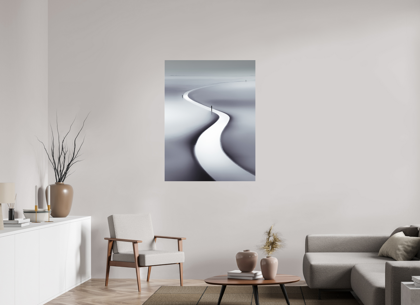 90 x 120 cm, Fine Art Pigmentdruck hinter Acrylglas Wattenmeer-103