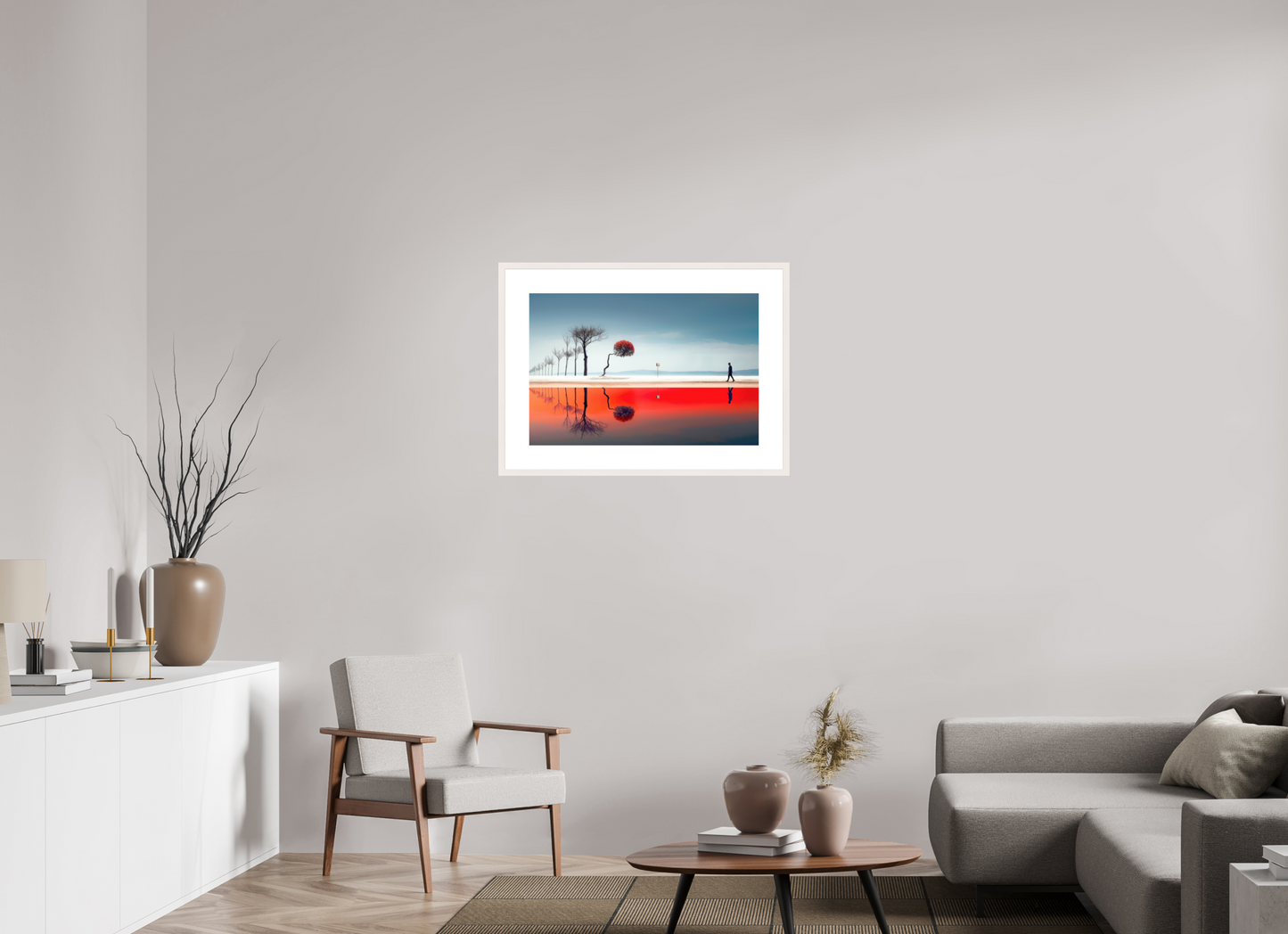75 x 50 cm, Fine Art Print gerahmt Der Weg durch den Traumraum