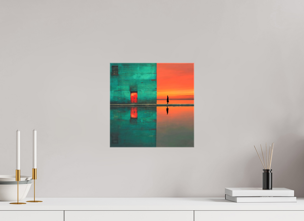 30 x 30 cm, Leinwand glänzend Schwelle zum Meer—Wandkunst, Fine Art Print, Leinwand, Acryldruck, Alu-Dibond