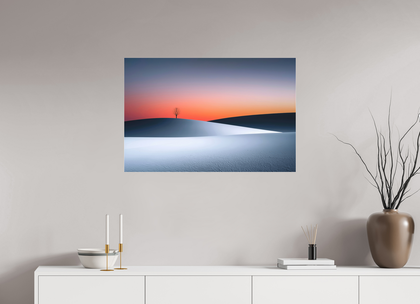 90 x 60 cm, Fine Art Pigmentdruck hinter Acrylglas Kälte und Glut—Wandkunst, Fine Art Print, Leinwand, Acryldruck, Alu-Dibond