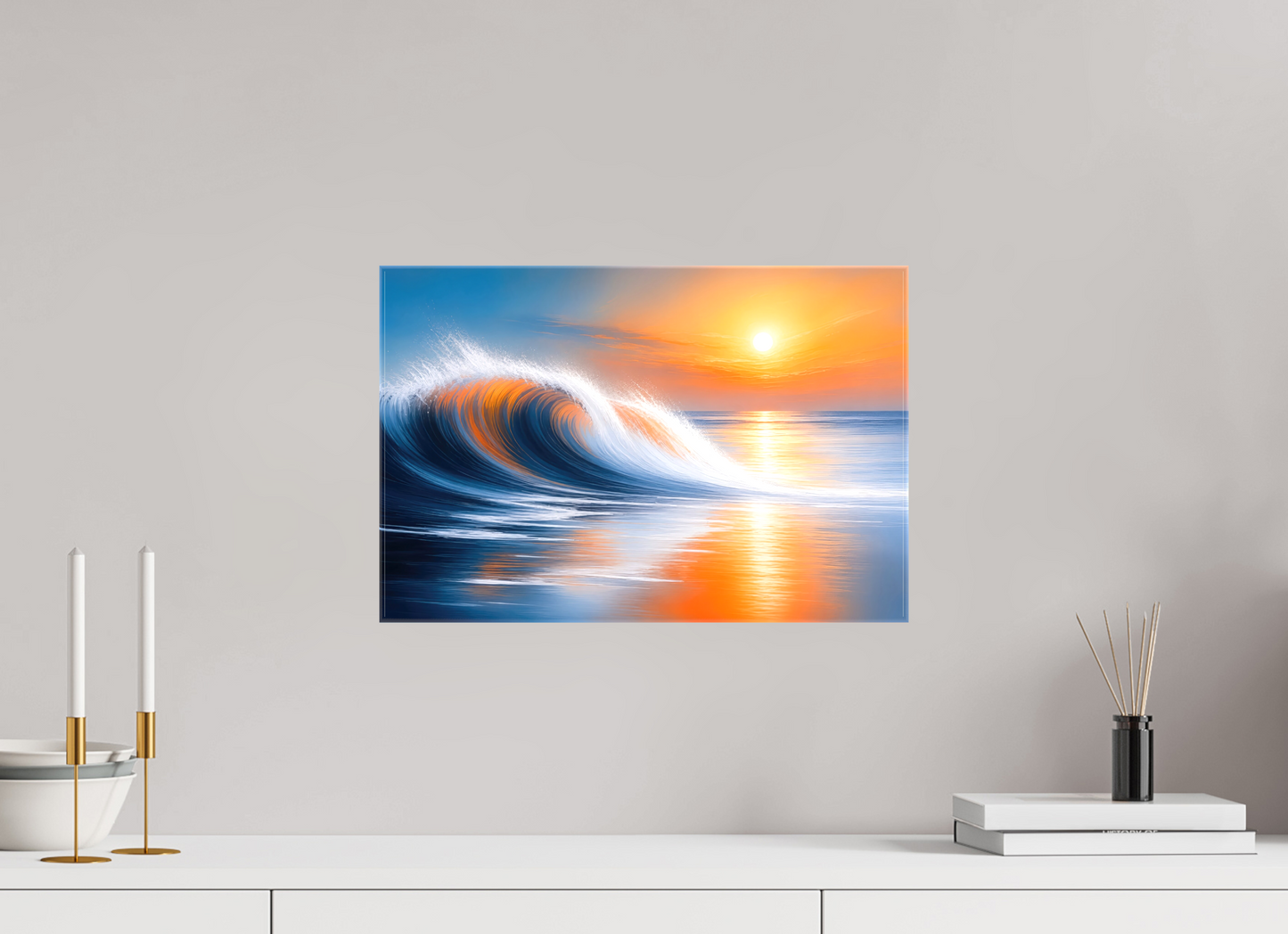 45 x 30 cm, Leinwand glänzend Tragendes Licht—Wandkunst, Fine Art Print, Leinwand, Acryldruck, Alu-Dibond
