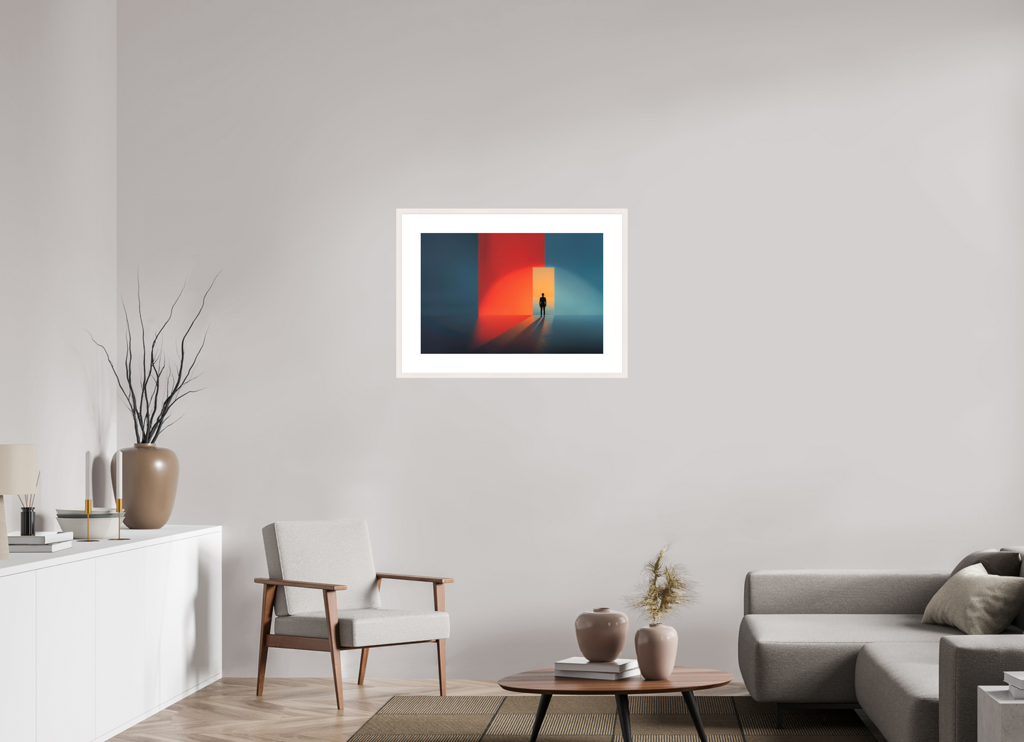 75 x 50 cm, Fine Art Print gerahmt Tor zum Meer-03