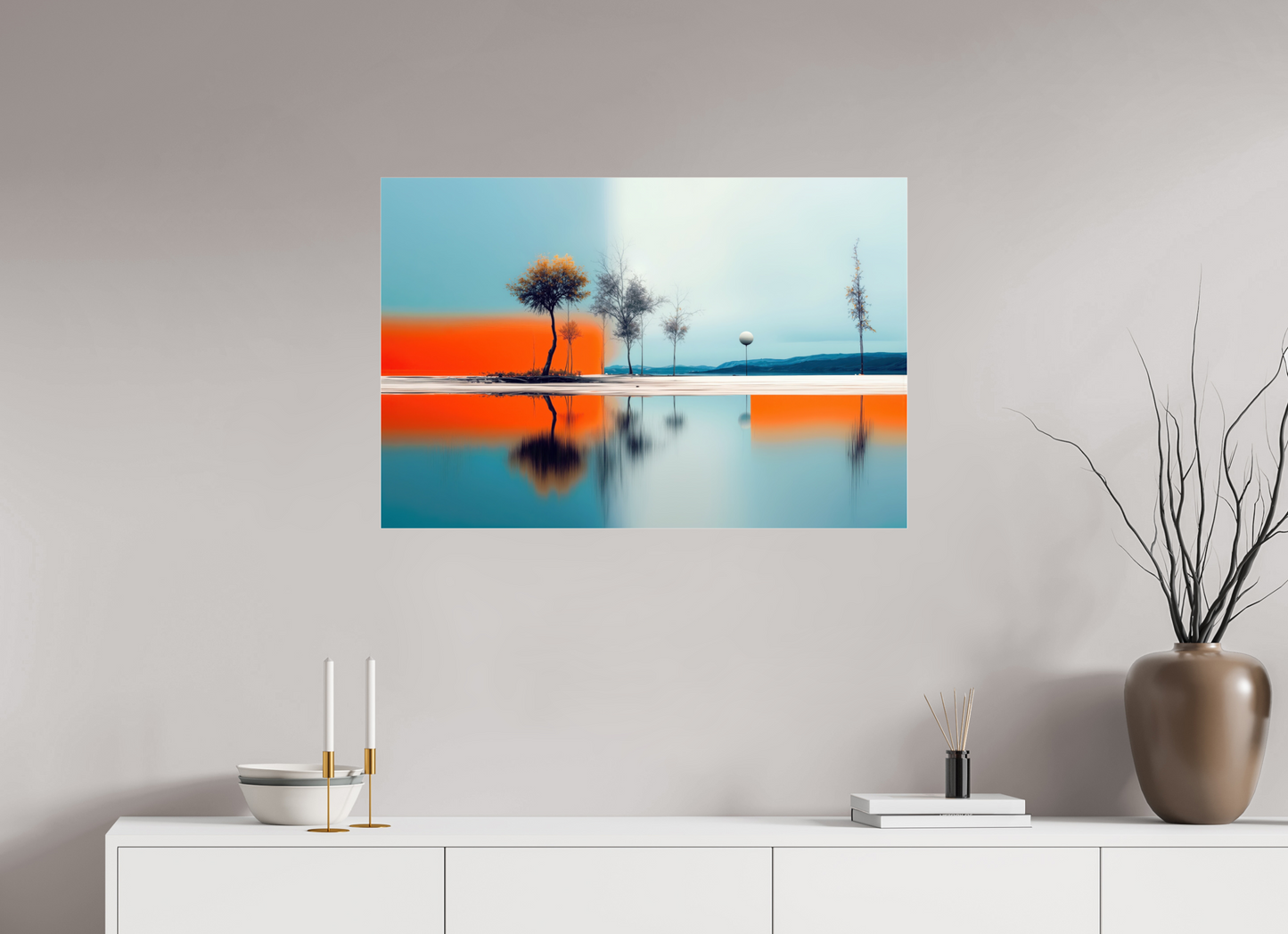 90 x 60 cm, Acrylglas glänzend standard Horizont der Gegensätze—Wandkunst, Fine Art Print, Leinwand, Acryldruck, Alu-Dibond