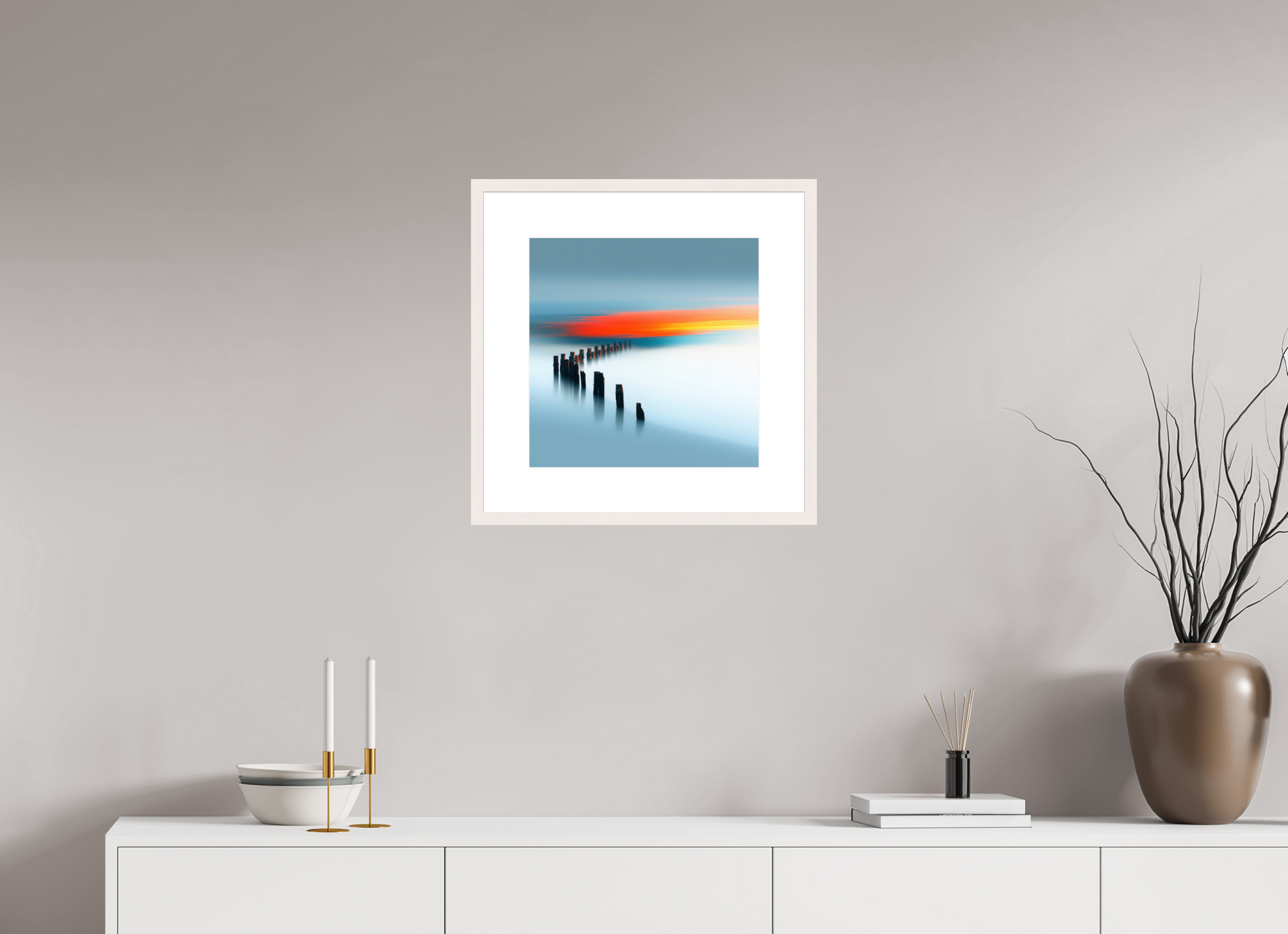 40 x 40 cm, Fine Art Print gerahmt Pfad ins Licht