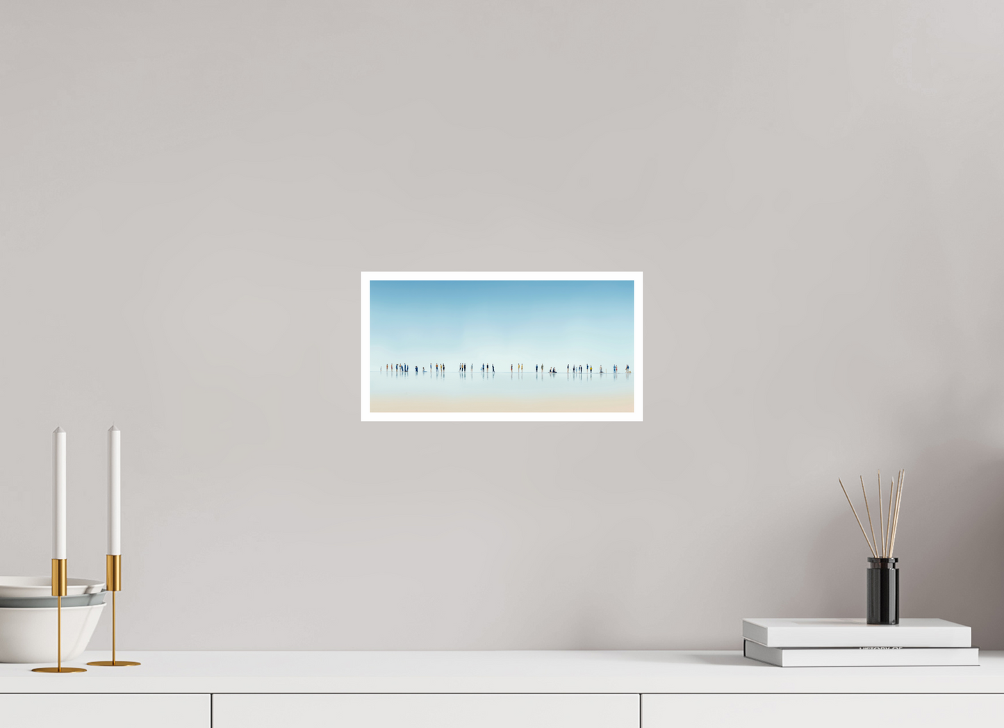 30 x 15 cm, Fine Art Print Hahnemühle Baryta Menschen am Strand-01-21