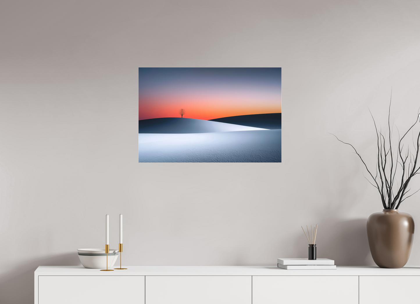 75 x 50 cm, Fine Art Pigmentdruck hinter Acrylglas Kälte und Glut—Wandkunst, Fine Art Print, Leinwand, Acryldruck, Alu-Dibond