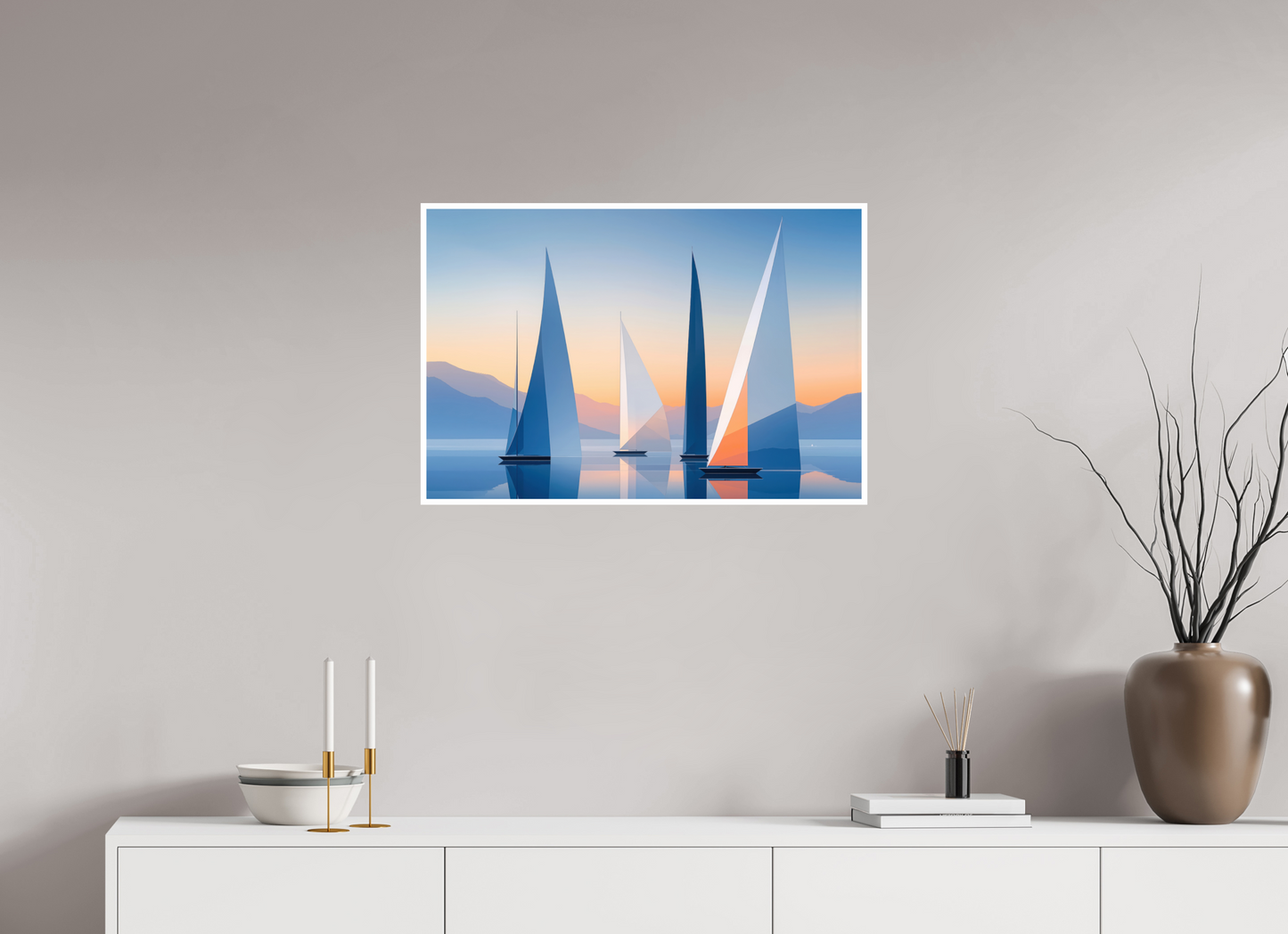 75 x 50 cm, Fine Art Print Hahnemühle Baryta Segel der Stille