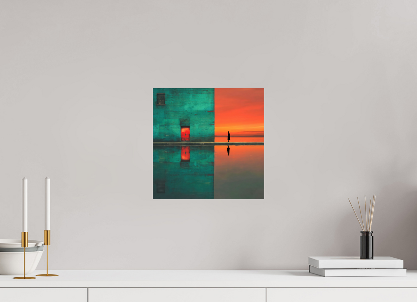 30 x 30 cm, Acrylglas glänzend standard Schwelle zum Meer