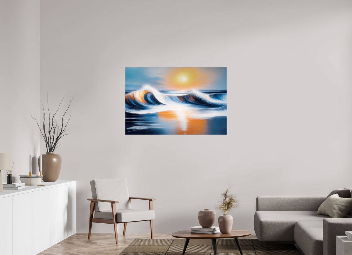 120 x 80 cm, Acrylglas glänzend standard Dialog der Wellen—Wandkunst, Fine Art Print, Leinwand, Acryldruck, Alu-Dibond