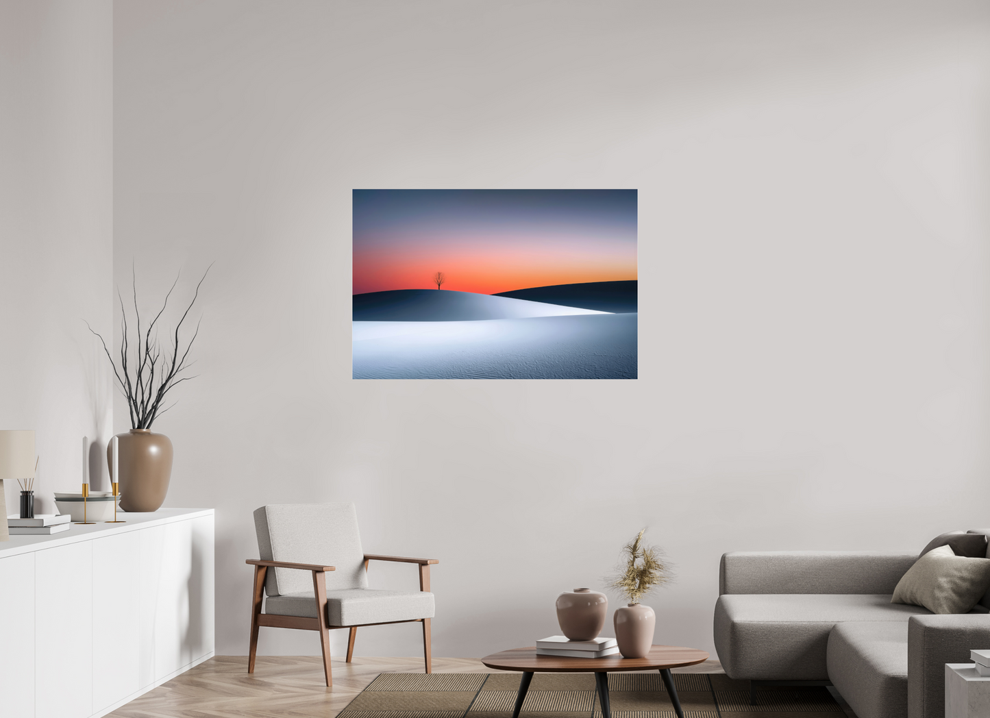 120 x 80 cm, Acrylglas glänzend standard Kälte und Glut—Wandkunst, Fine Art Print, Leinwand, Acryldruck, Alu-Dibond