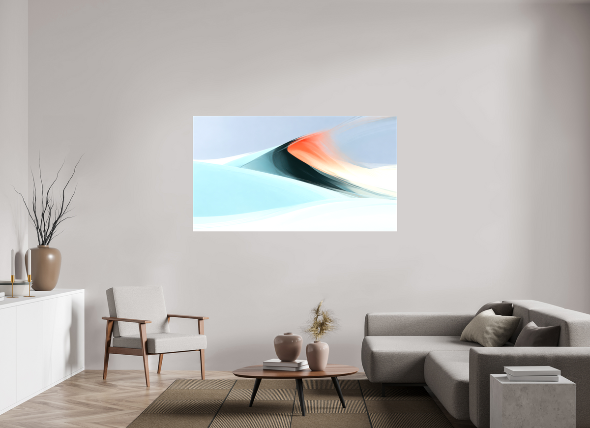 176 x 99 cm, Leinwand glänzend Licht über der Düne
