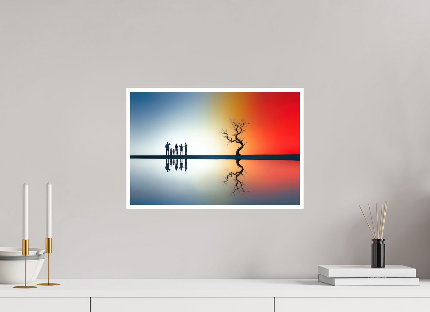 45 x 30 cm, Fine Art Print Hahnemühle Baryta Begegnung am stillen Meer—Wandkunst, Fine Art Print, Leinwand, Acryldruck, Alu-Dibond