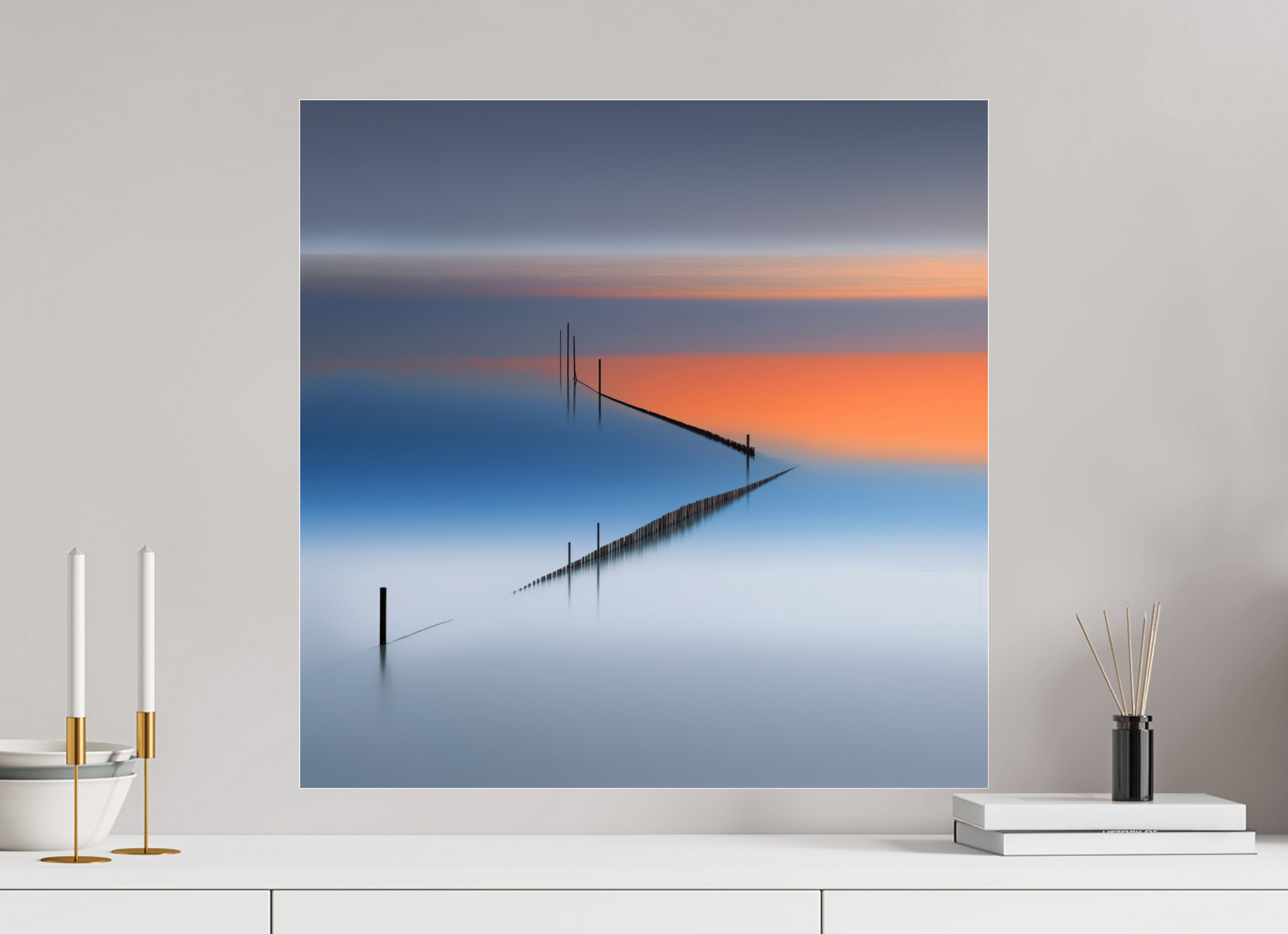 60 x 60 cm, Acrylglas glänzend standard Stille Linien