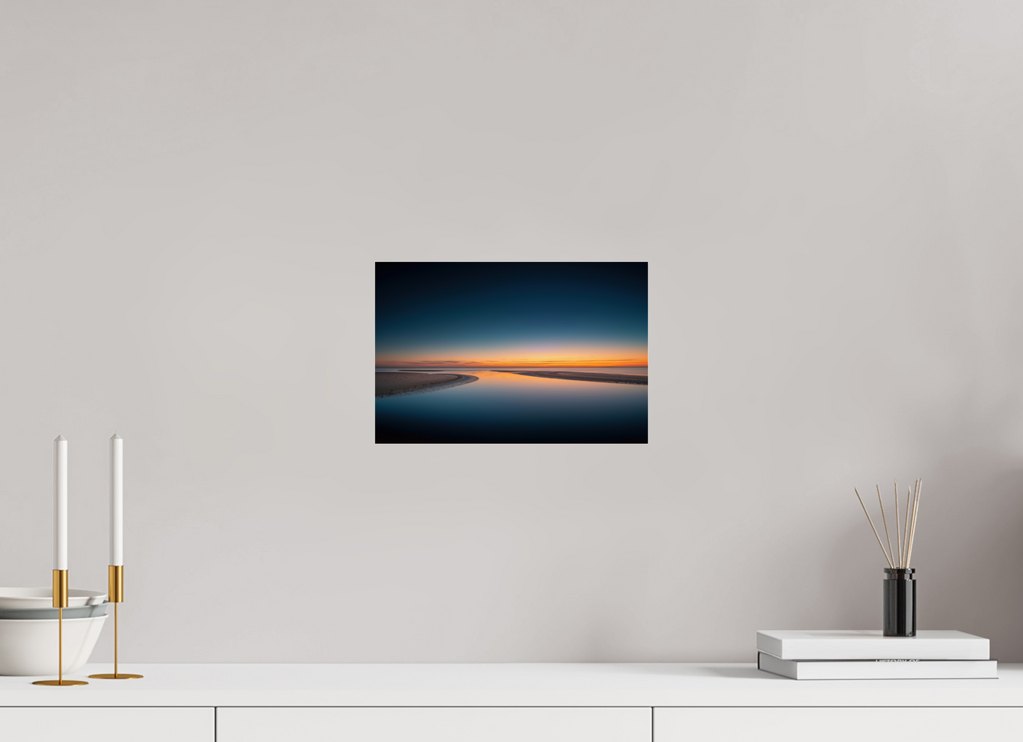 30 x 20 cm, Acrylglas glänzend standard Stille über dem Watt-02