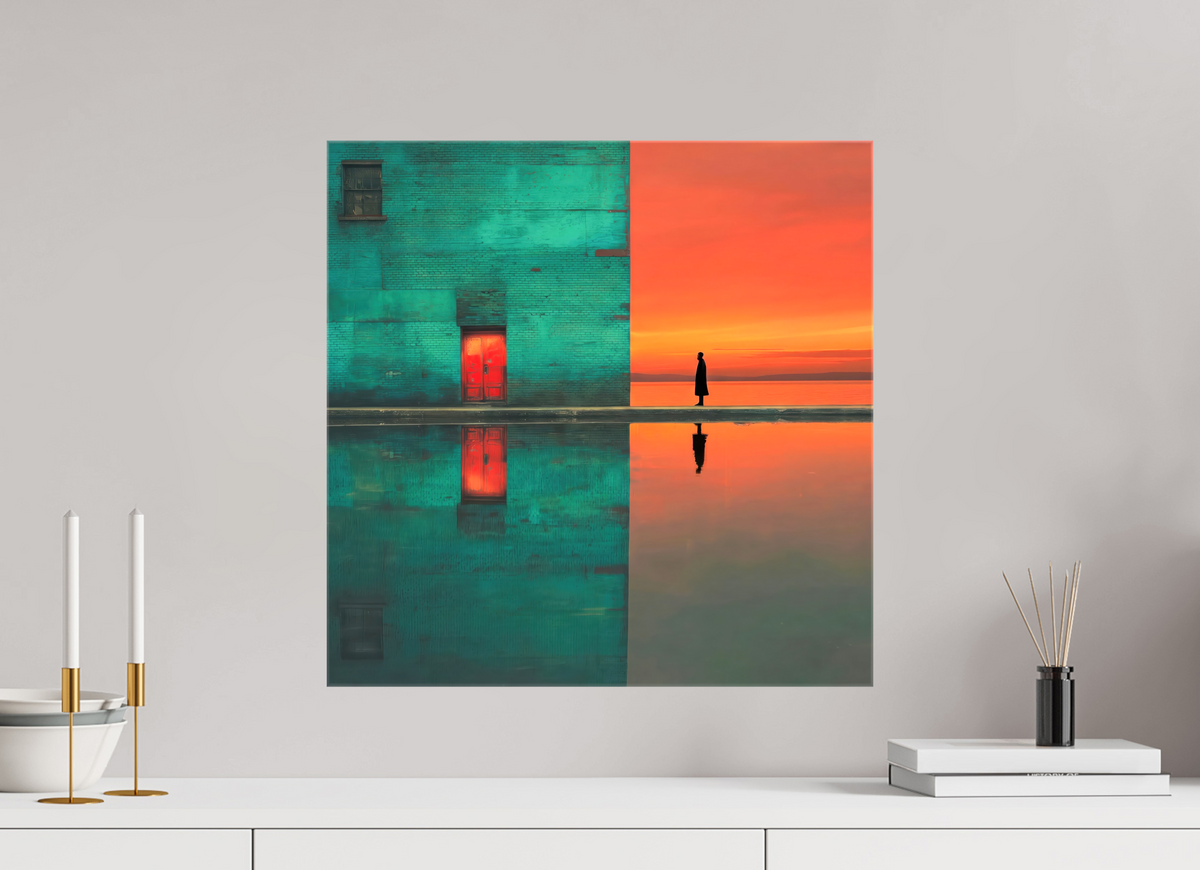 50 x 50 cm, Leinwand glänzend Schwelle zum Meer—Wandkunst, Fine Art Print, Leinwand, Acryldruck, Alu-Dibond