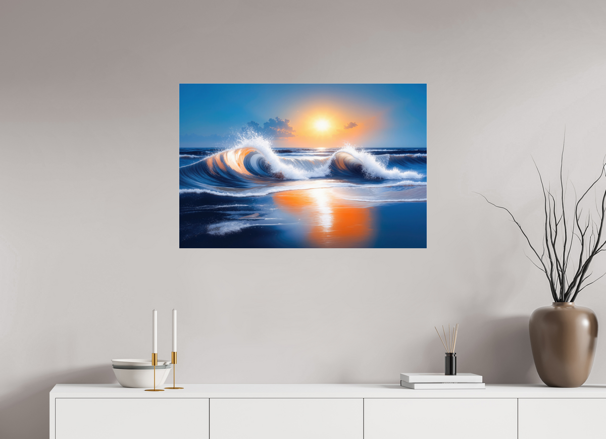 90 x 60 cm, Acrylglas glänzend standard Brandung im Licht—Wandkunst, Fine Art Print, Leinwand, Acryldruck, Alu-Dibond