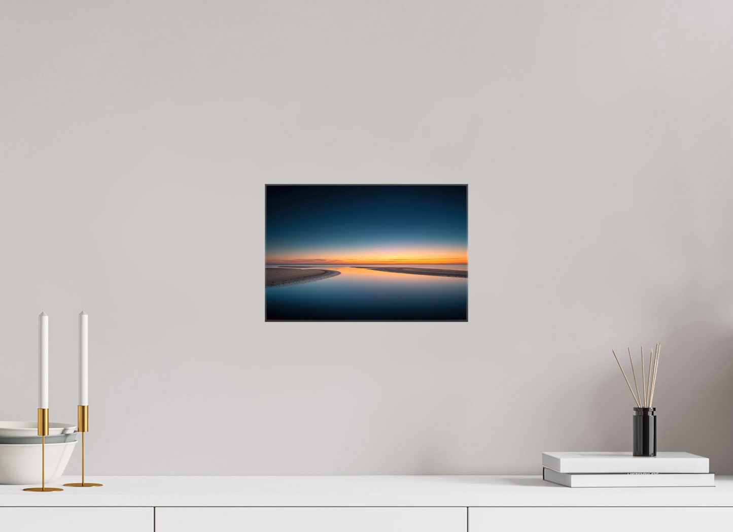 30 x 20 cm, Leinwand glänzend Stille über dem Watt-02