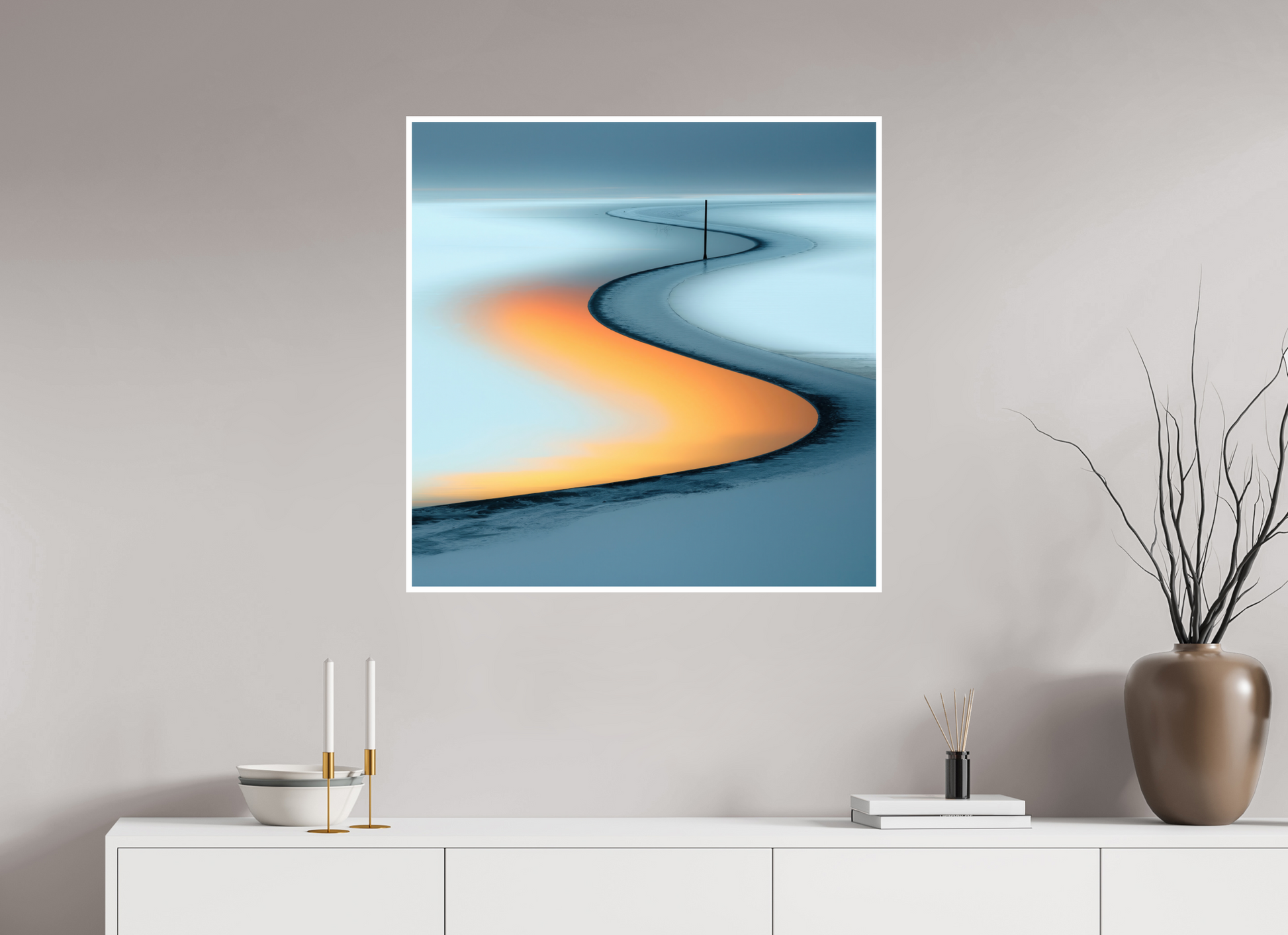 80 x 80 cm, Fine Art Print Hahnemühle Baryta Goldener Priel