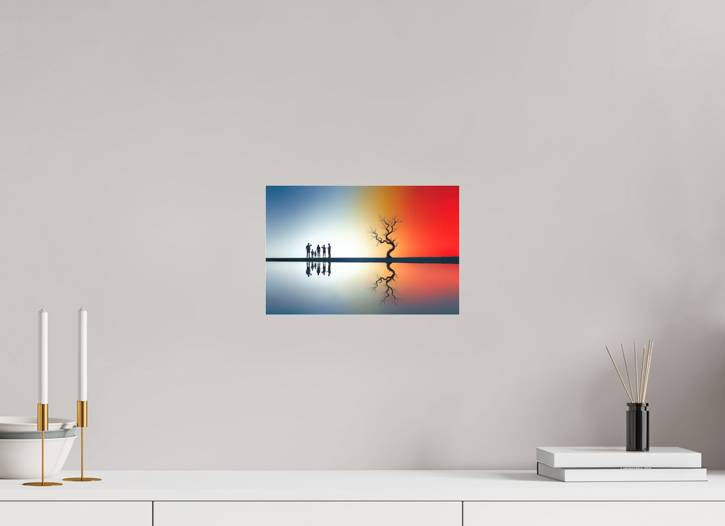 30 x 20 cm, Fine Art Pigmentdruck hinter Acrylglas Begegnung am stillen Meer
