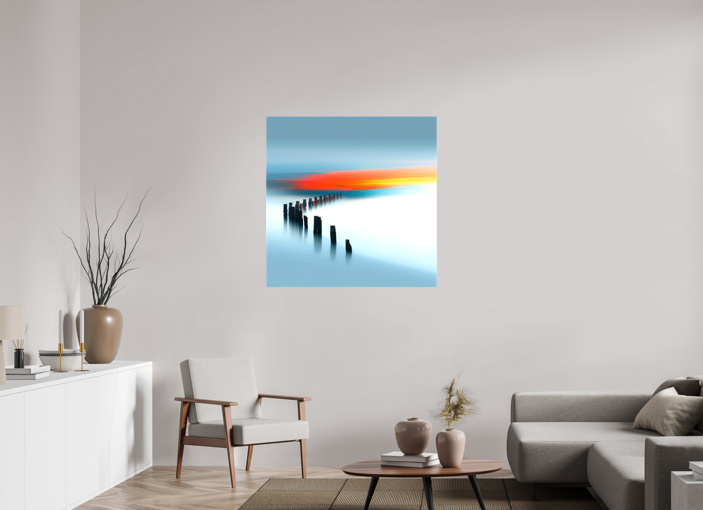 100 x 100 cm, Leinwand glänzend Pfad ins Licht