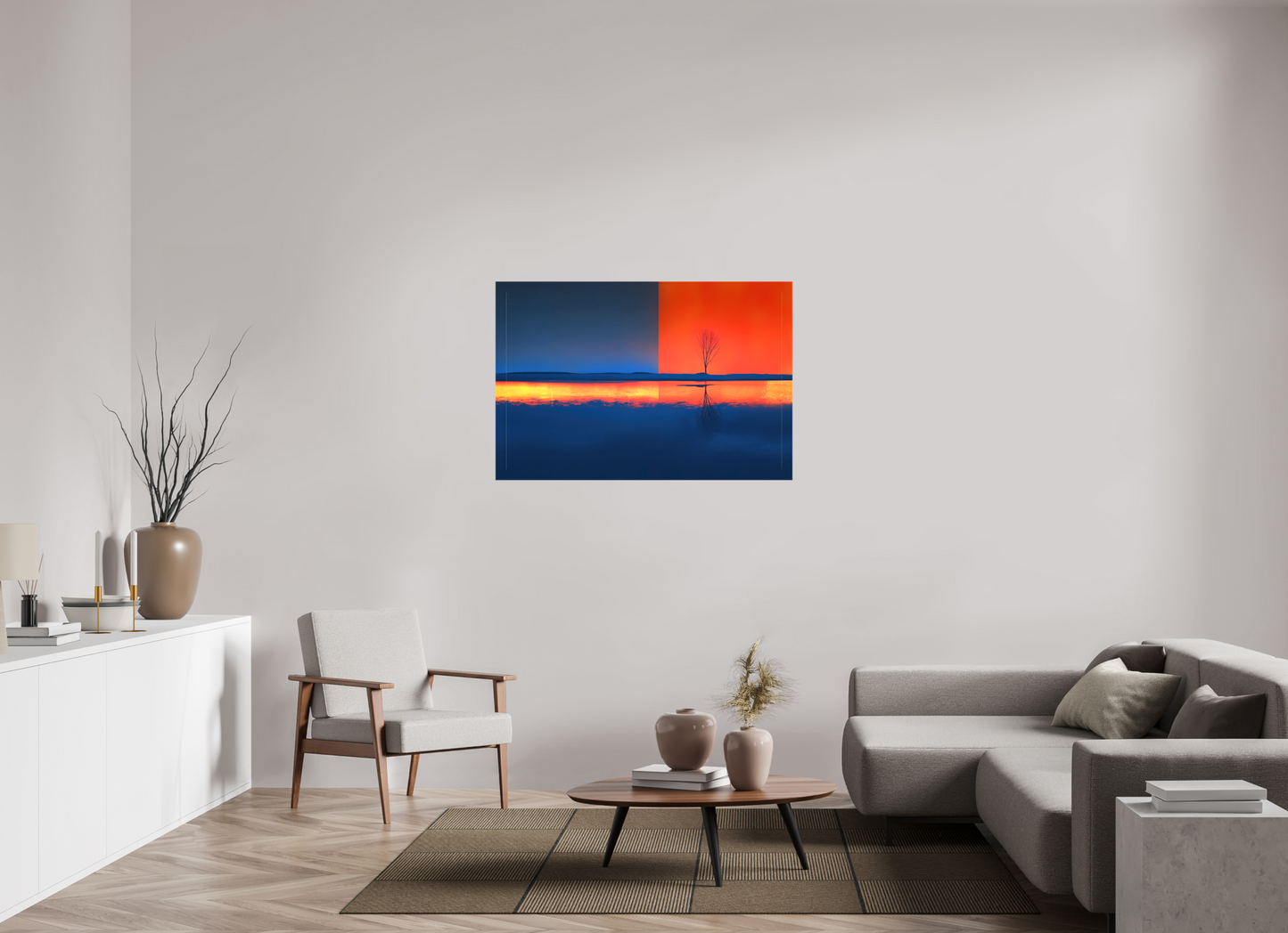 120 x 80 cm, Leinwand glänzend Grenze des Lichts—Wandkunst, Fine Art Print, Leinwand, Acryldruck, Alu-Dibond