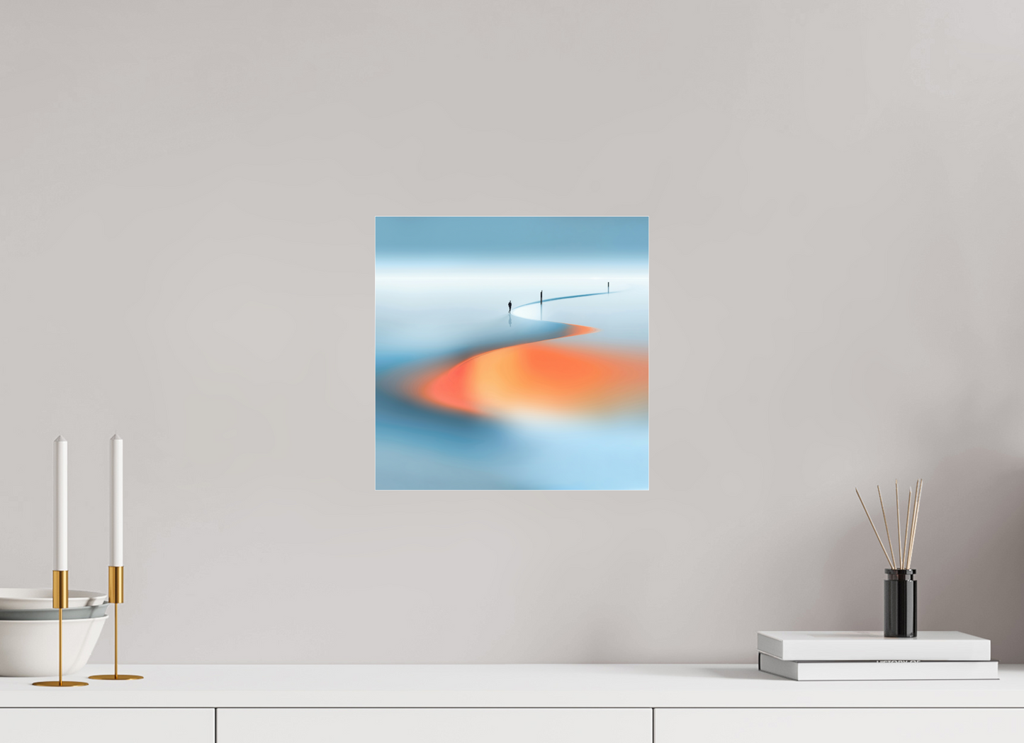 30 x 30 cm, Fine Art Pigmentdruck hinter Acrylglas Weg der Gezeiten - square